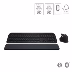 Logitech MX Keys S Combo tastiera Mouse incluso Ufficio RF senza fili + Bluetooth QWERTY US International Grafite - Vista aggiuntiva 4
