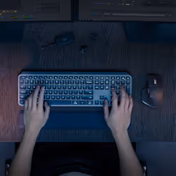 Logitech MX Keys S Combo tastiera Mouse incluso Ufficio RF senza fili + Bluetooth QWERTY US International Grafite - Vista aggiuntiva 5