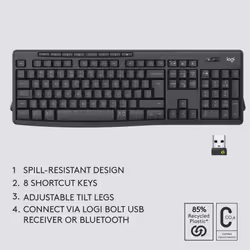 Logitech MK370 Combo for Business tastiera Mouse incluso Ufficio RF senza fili + Bluetooth QWERTZ Tedesco Grafite - Vista aggiuntiva 6
