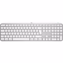 Logitech MX Keys S for Mac, Wireless, RF senza fili + Bluetooth, Tasto con meccanismo a forbici, QWERTY, LED, Alluminio, Bian ...