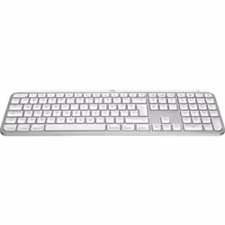 Logitech MX Keys S for Mac tastiera Ufficio RF senza fili + Bluetooth QWERTY US International Alluminio, Bianco