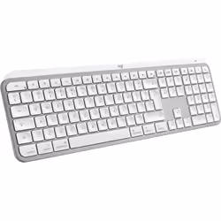 Logitech MX Keys S for Mac tastiera Ufficio RF senza fili + Bluetooth QWERTY US International Alluminio, Bianco