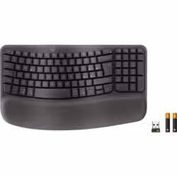 Logitech Wave Keys for Business, tastiera wireless ergonomica con supporto per i polsi imbottito, tecnologia Secure Logi Bolt, Bluetooth, compatibile con Windows/Mac/Chrome/Linux - Grafite - Vista aggiuntiva 4
