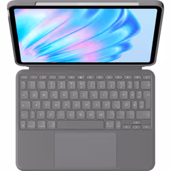 Logitech Combo Touch QWERTZ Tedesco Smart Connector Grigio