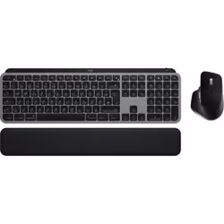 Logitech MX Keys S Combo for Mac, Wireless, RF senza fili + Bluetooth, Tasto con meccanismo a forbici, QWERTZ, LED, Alluminio ...