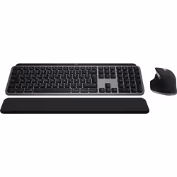 Logitech MX Keys S Combo for Mac tastiera Mouse incluso Casa/ufficio RF senza fili + Bluetooth QWERTZ Tedesco Alluminio, Nero