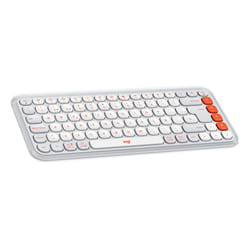 Logitech POP Icon Keys tastiera Universale Bluetooth QWERTY Spagnolo Arancione, Bianco
