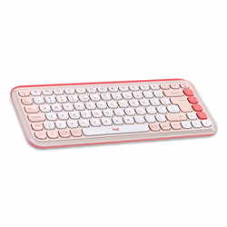 Logitech POP Icon Combo tastiera Mouse incluso Universale Bluetooth QWERTY US International Rosa, Bianco