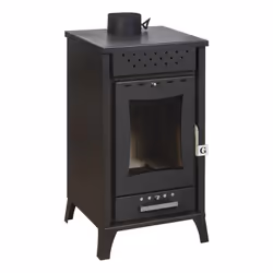 STUFA A LEGNA OLGA MG300 Potenza globale: 15 kw Potenza di uscita: 15 kw Efficienza: 73,9% Dimensioni: L 45,5 x P 48,5 x H 91 ...
