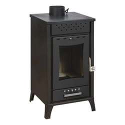 Divina Fire - Stufa a Legna Olga Nera potenza 15 Kw L45,5xp48,5xh91