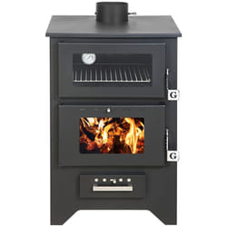 Divina Fire - Stufa a Legna Con Forno Silvia Nera 14,6 Kw L50,5xp58,5xh90,5