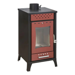 Divina Fire - Stufa a Legna Olga Rossa potenza 15 Kw L45,5xp48,5xh91