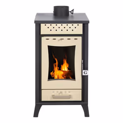 STUFA A LEGNA OLGA MG300 Potenza globale: 15 kw Potenza di uscita: 15 kw Efficienza: 73,9% Dimensioni: L 45,5 x P 48,5 x H 91 ...