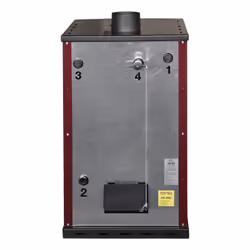 Stufa A Legna Con Forno 27,6Kw Termostufa boiler 38lt Elsa Rossa - Vista aggiuntiva 4