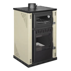 Divina Fire - Stufa a Legna Con Forno 27,6Kw Termostufa boiler 38lt Elsa Beige