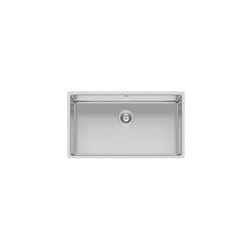 Square 720 R14 LIQ720SAC14 – Lavello da incasso 1 vasca, Acciaio inox satinato, 78x44 cm, da incasso, Inox satinato - Elleci