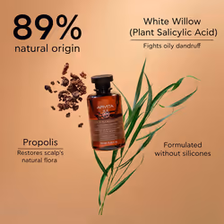 Shampoo Antiforfora Grassa con acido salicilico (salice bianco) e propoli 250 ml