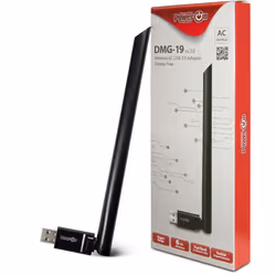 Inter-Tech DMG-19, Wireless, USB, WLAN, 650 Mbit/s, Nero