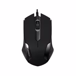Canyon CNE-CMS02B, Ambidestro, Ottico, USB tipo A, 1000 DPI, Nero