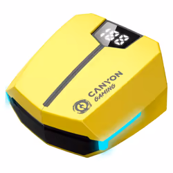 Canyon GTWS-2 Auricolare Wireless A clip Gaming USB tipo-C Bluetooth Base di ricarica Giallo - Vista aggiuntiva 2