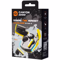 Canyon GTWS-2 Auricolare Wireless A clip Gaming USB tipo-C Bluetooth Base di ricarica Giallo - Vista aggiuntiva 6