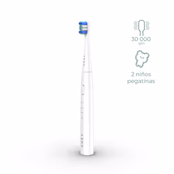 AENO DB7, Bambino, Spazzolino elettrico sonico, Morbido, Sbiancante, 30000 movimenti per minuto, Argento, Bianco, 30 sec