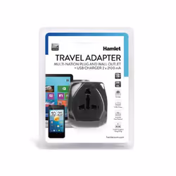 Hamlet Traver Adapter adattatore universale da viaggio per prese elettriche più caricatore usb - Vista aggiuntiva 8