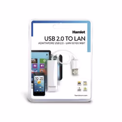 Hamlet Adattatore USB 2.0 to Lan velocità di trasferimento fino a 10/100 Mbps - Vista aggiuntiva 4
