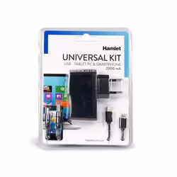 Hamlet Universal Kit alimentatore da parete per tablet e smartphone 4 in 1 con 4 connettori - Vista aggiuntiva 6
