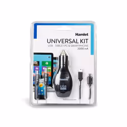Hamlet Universal Kit alimentatore per auto per smartphone e tablet 4 in 1 con 4 connettori - Vista aggiuntiva 8