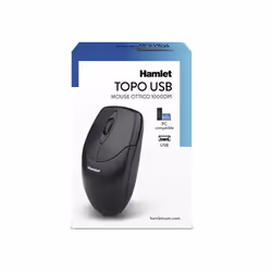 Hamlet Topo usb mouse ottico a 1000dpi 2 tasti e scroll - Vista aggiuntiva 6