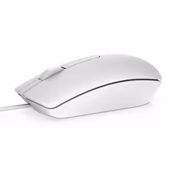 DELL MS116, Ambidestro, Ottico, USB tipo A, 1000 DPI, Bianco