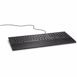 DELL 580-ADGP, Full-size (100%), Cablato, USB, Interruttore a chiave a membrana, QWERTZ, Nero