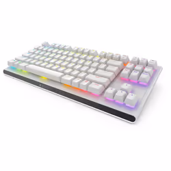 Alienware AW420K, Cablato, USB, Interruttore a chiave meccanica, QWERTY, LED RGB, Bianco