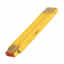 Doppiometro in legno; Doppio metro in legno di betulla; Classe di precisione III; Lungo 2mt; Spessore 17mm; Colore giallo/bia ...