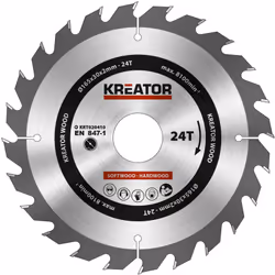 Lama di seghetto circolare in carburo per seghetto circolare.24 dentiDisponibile in diversi diametri.Marca Kréator