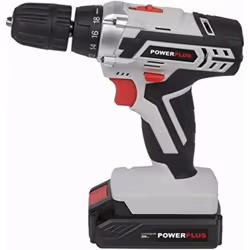 Power Plus POWC1071 - Trapano avvitatore, batteria 20 V Li-ion, colore grigio:Potente avvitatore a batteria con batteria agli ...