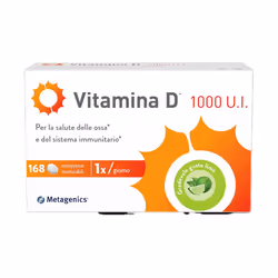 Metagenics Vitamina D 1000 U.I. è un integratore alimentare di vitamina D utile per la salute di ossa e sistema immunitario.