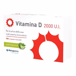 Metagenics Vitamina D è un integratore alimentare utile per la salute delle ossa e del sistema immunitario. Confezione con 16 ...