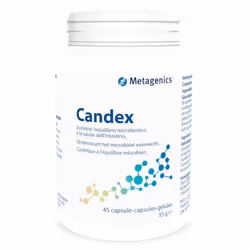 Candex è un integratore utile per riequilibrare la flora batterica intestinale.

Formato: 45 Capsule