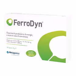 Metagenics FerroDyn è un integratore alimentare base di ferro utile in caso di carenza o di aumentato fabbisogno.