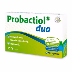 Probactiol Duo è un integratore che regolarizza il transito intestinale e riequilibra la flora batterica dell'intestino