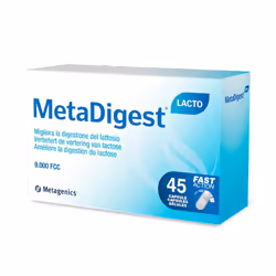 Metadigest Lacto è un integratore che favorisce la digestione del lattosio.

Formato: 45 capsule