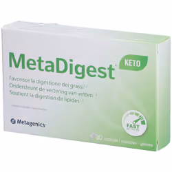 MetaDigest KETO Integratore alimentare per la digestione dei grassi, con estratti di tarassaco e carciofo. Privo di glutine e ...
