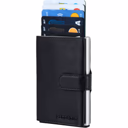 Samsonite Alu Fit Custodia per scheda Nero Alluminio, Pelle