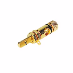 HQ Power Gold-plated loudspeaker terminal, Nero, Oro