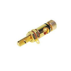 HQ Power Gold-plated loudspeaker terminal Nero, Oro