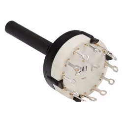 Velleman 8404-1, Interruttore rotante, Cablato, Ottone, Nylon, Acciaio, Nero, Bianco, 50 V, 50 V