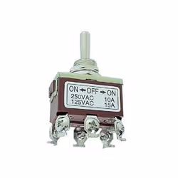 Velleman JS-511C, Interruttore di commutazione, Marrone, Nichel, 250 V, 10 A, 33 mm, 20 mm