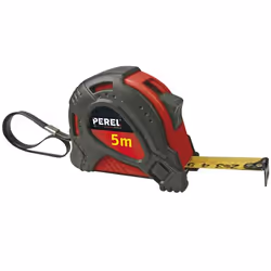 Perel HRUT5PRO, Nylon, Gomma, Nero, Rosso, 5 m, 19 mm